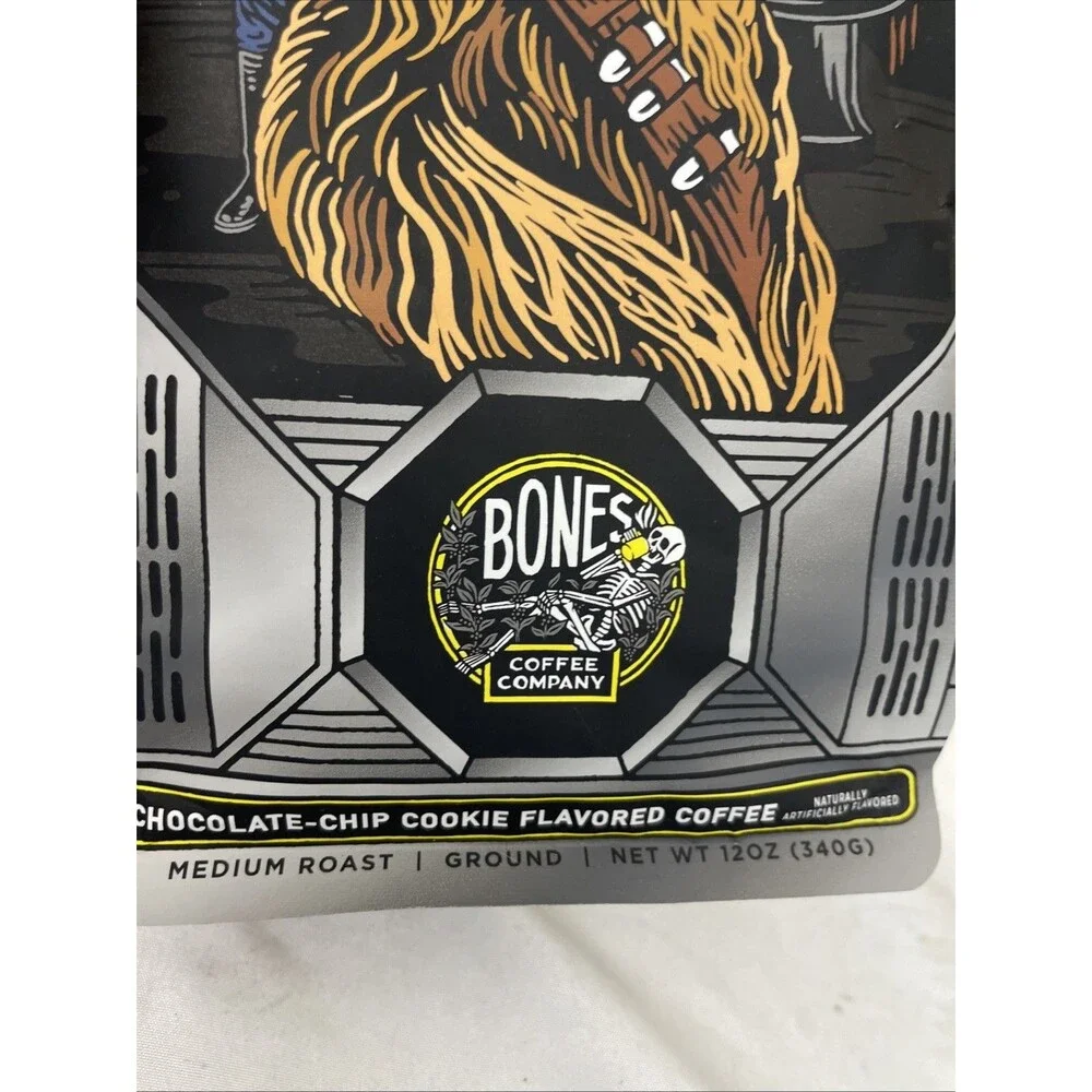 Bones Coffee Co Star Wars WOOKIEE COOKIE MEDIUM ROAST Ground 2 Bags 12 Oz Each